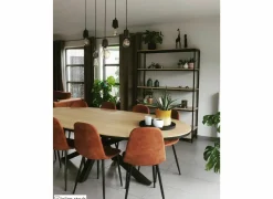 Stoel Speech 45x46x88cm - stof - cognac