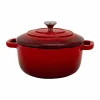 Stoofpot Fontestic Mini Ø12cm - gietijzer - rood