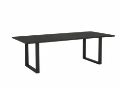 Tafel Aquilano 240x110cm - acacia massief & metaal - zwart