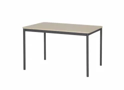 Tafel Basic 110x70cm - decor & metaal - antraciet & eik naturel