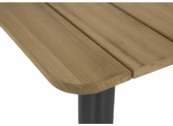 Tafel Brisk 80x80cm - teak massief & aluminium  - naturel