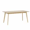 Tafel Ingo 160x80cm - eik massief & decor - naturel