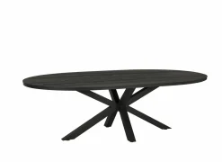 Tafel Mauri 200x115cm - eik massief - zwart