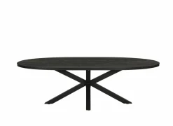 Tafel Mauri 200x115cm - eik massief - zwart