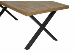 Tafel Samuel 200x95cm - decor - denver eik & zwart