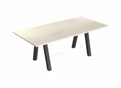 Tafel Veneto  200x100cm - HPL - greige travertin & antraciet