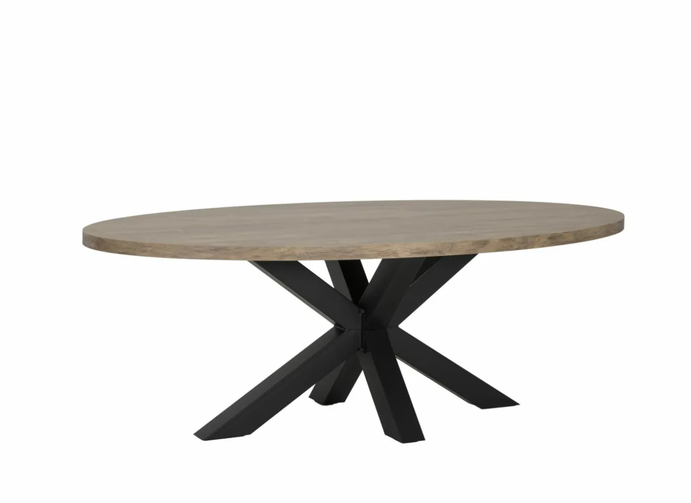 Tafel 260x130cm - decor - old teak & matt black