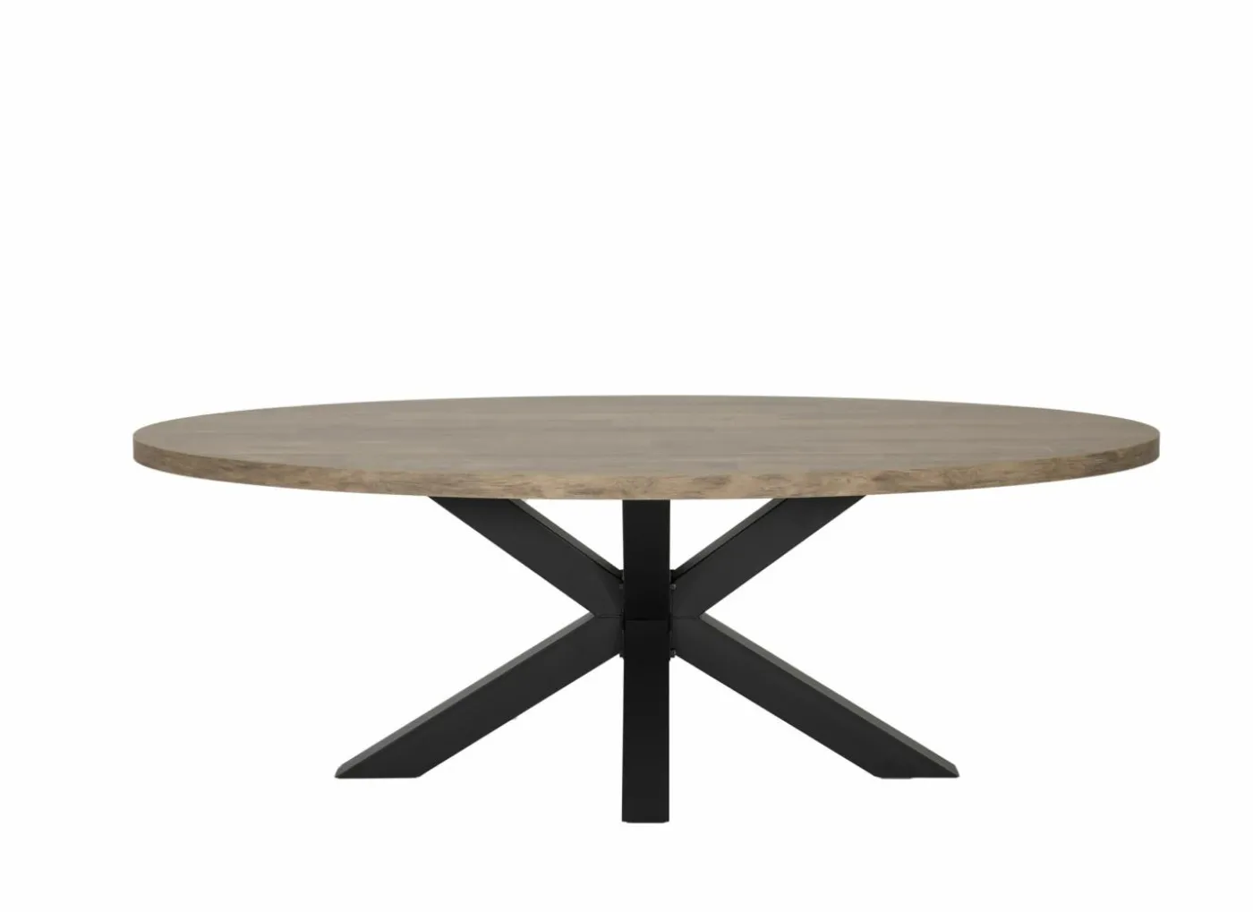 Tafel 260x130cm - decor - old teak & matt black