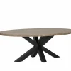 Tafel 183x100cm - decor - old teak & matt black