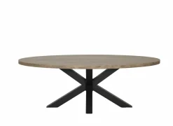 Tafel 183x100cm - decor - old teak & matt black