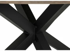 Tafel 183x100cm - decor - old teak & matt black