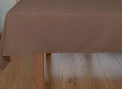 Tafelkleed WOW Essence Sable  150x300cm - katoen & linnen - bruin