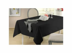Tafelkleed 150x320cm - polyester & katoen - zwart
