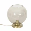 Tafellamp E27 H26cm - metaal/glas - goud