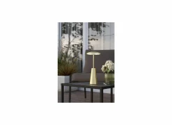 Tafellamp Piccola LED H28cm staal geborsteld geelkoper