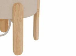 Tafellamp Rafa Ø18xH37cm - hevea & PVC - beige & naturel