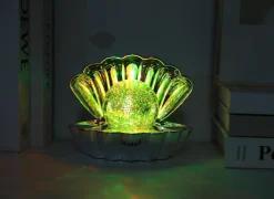 Tafellamp Shell kunststof - zilver