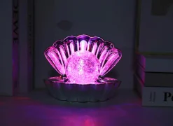 Tafellamp Shell kunststof - zilver