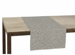 Tafelloper Prasel 45x138cm - polyester & katoen - zwart