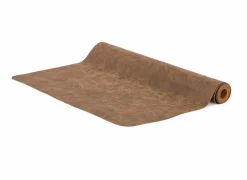 Tafelloper Truman 45x145cm - lederlook - walnoot