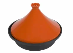 Tajine Ø30cm zwart/oranje