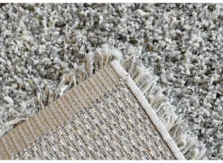 Tapijt Twister 200x200cm - polypropyleen - wit & zilver