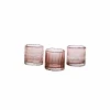 Theelichthouder Cassis Ø7x7cm - glas - roze