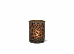 Theelichthouder Leopard Print H10cm