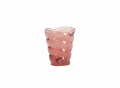 Theelichthouder Malea H12,5cm - glas - roze