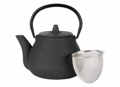 Theepot 1L - gietijzer - donkergrijs
