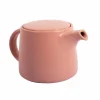 Theepot met infuser 62cl - stoneware & RVS - roze