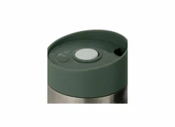 Thermosbeker 0,35L - metaal - groen & zilver