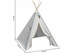 Tipi Kids Wapi 120x120x160cm - katoen & polyester - beige