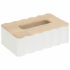 Tissuebox Cheri 24x15x9cm - MDF - wit & naturel