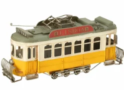Tram Antiek 32x10x16cm - metaal - meerkleurig