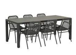 Tuinset Breeze 200x90cm met 6 Hopi tuinstoelen