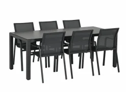 Tuinset Breeze 200x90cm met 6 tuinstoelen Party