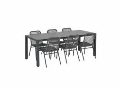 Tuinstoel Hopi 55x61x81cm - artificial rattan - antraciet