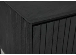 Tv-meubel Aquilano 145cm - acacia massief & decor - zwart