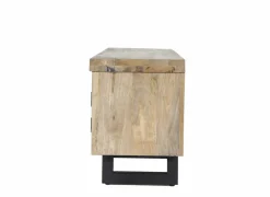 Tv-meubel Boqueria 180cm - mango massief & metaal - naturel