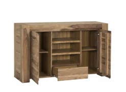 Tv-meubel Carbone 150cm - sheesham massief & decor - naturel