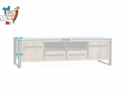 Tv-meubel Cascade 179cm - lamulux - mokka