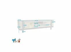 Tv-meubel Chaparral 170cm - mango massief - naturel