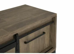 Tv-meubel 179cm - decor - old teak & matt black