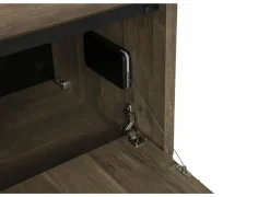 Tv-meubel 179cm - decor - old teak & matt black