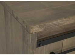 Tv-meubel 179cm - decor - old teak & matt black