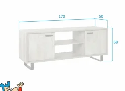 Tv-meubel Como 2 170cm - melamine - humus eik