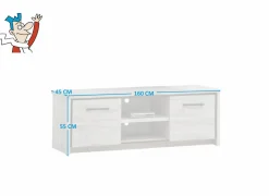 Tv-meubel Elias 160cm - decor - grijze eik