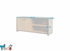 Tv-meubel Esther 126cm - decor - industriële eik