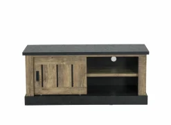 Tv-meubel Etienne 132cm - decor - industriële eik & zwart